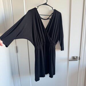 Express Cross-over Black dress - can fit M